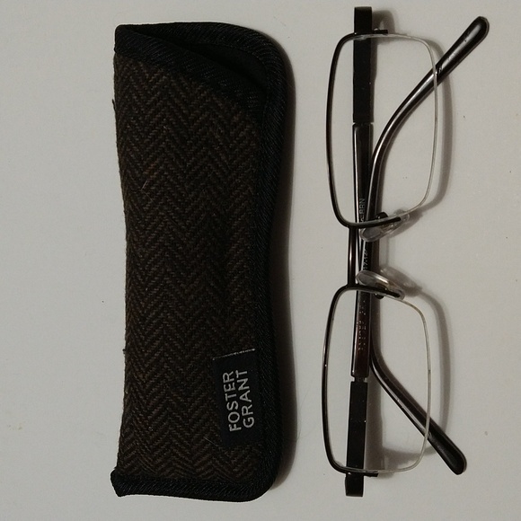 Foster Grant Men's Eyeglass Frames Only & Case #E-18 - Picture 7 of 7